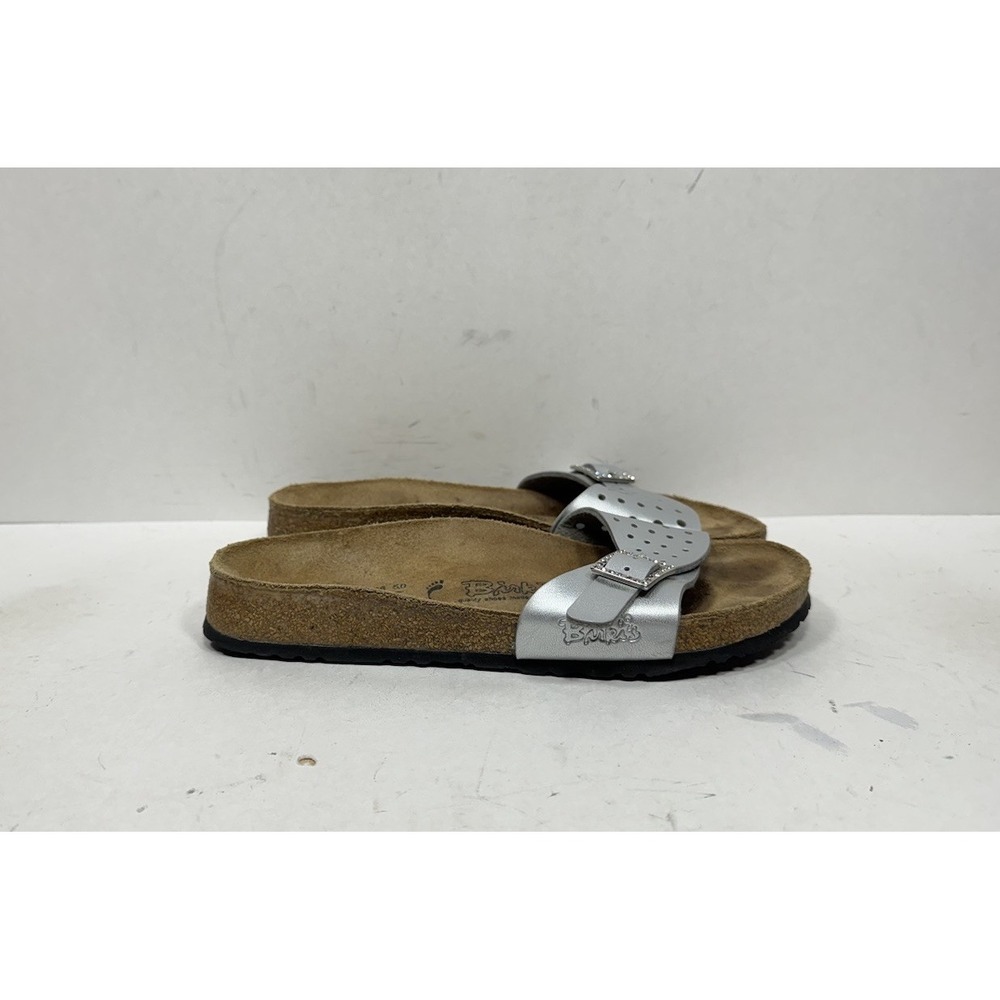 Birkis By Birkenstock Silver Rhinestone‎ Madrid Sandal Women's Size 7 N / 38